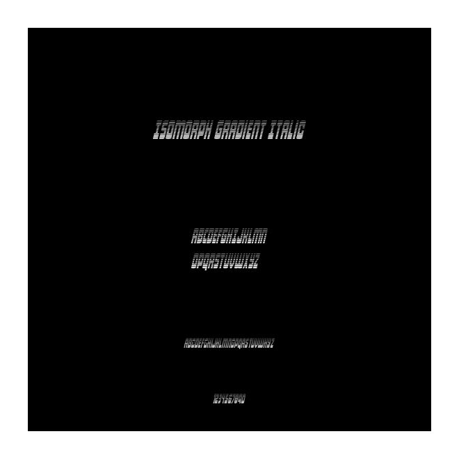 Isomorph Gradient Italic