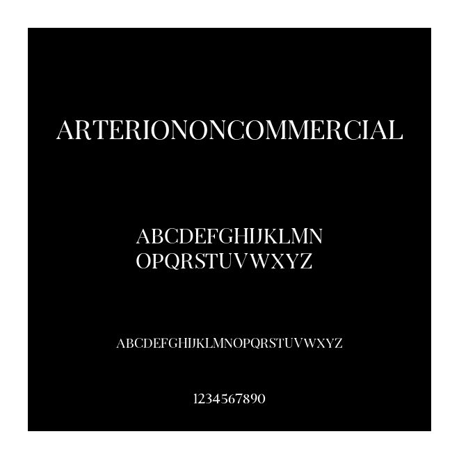 ArterioNonCommercial