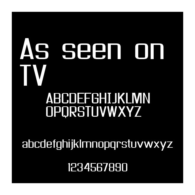As seen on TV