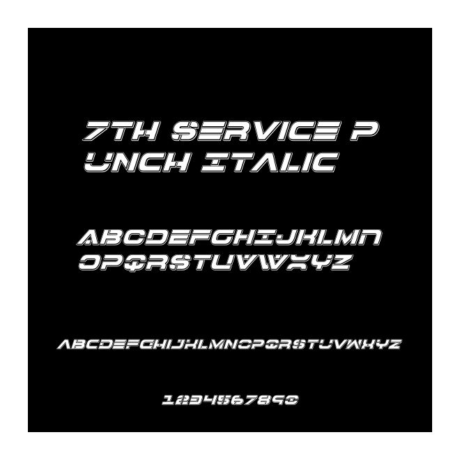 7th Service Punch Italic