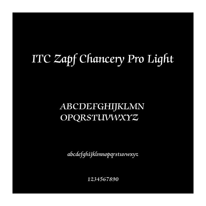 ITC Zapf Chancery Pro Light