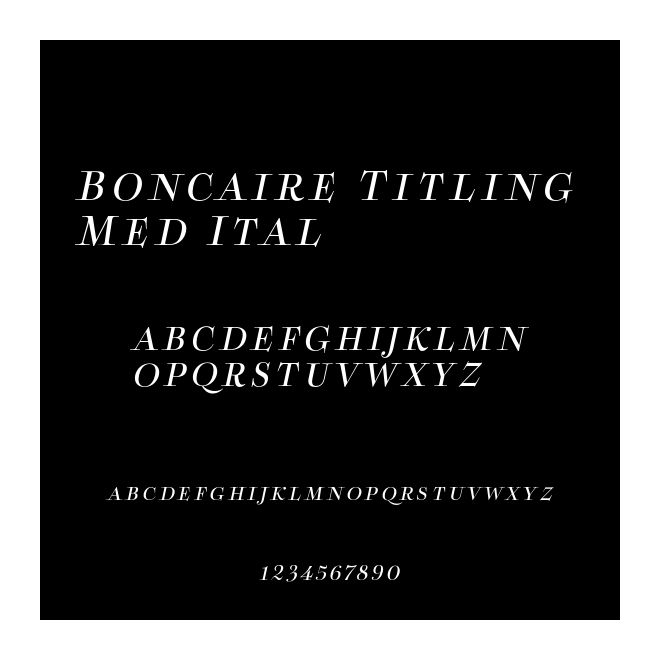 Boncaire Titling Med Ital