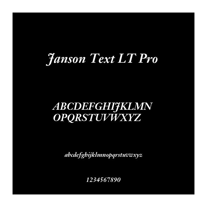 Janson Text LT Pro