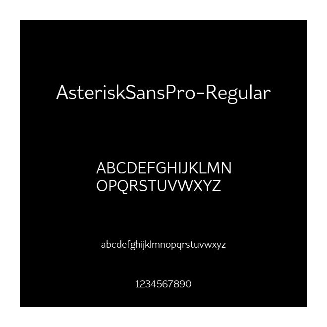AsteriskSansPro-Regular