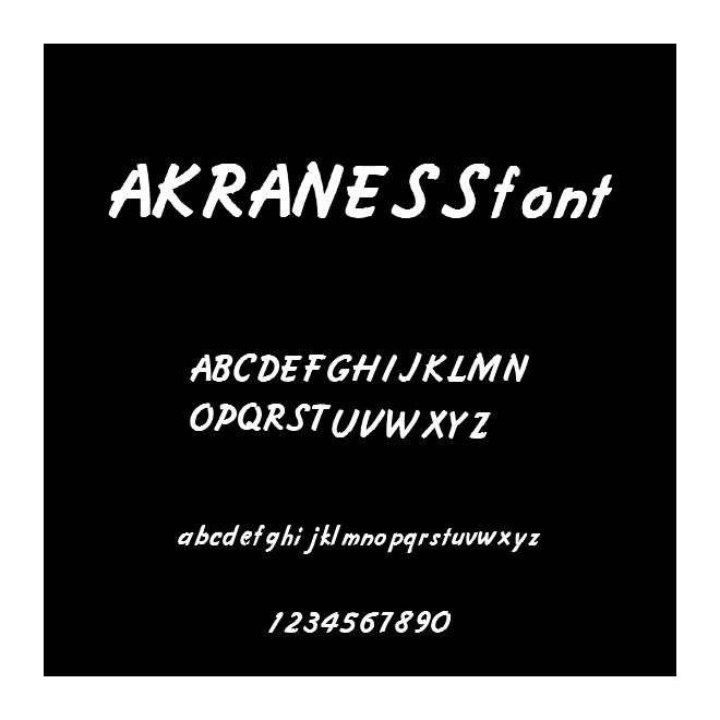 AKRANESSfont