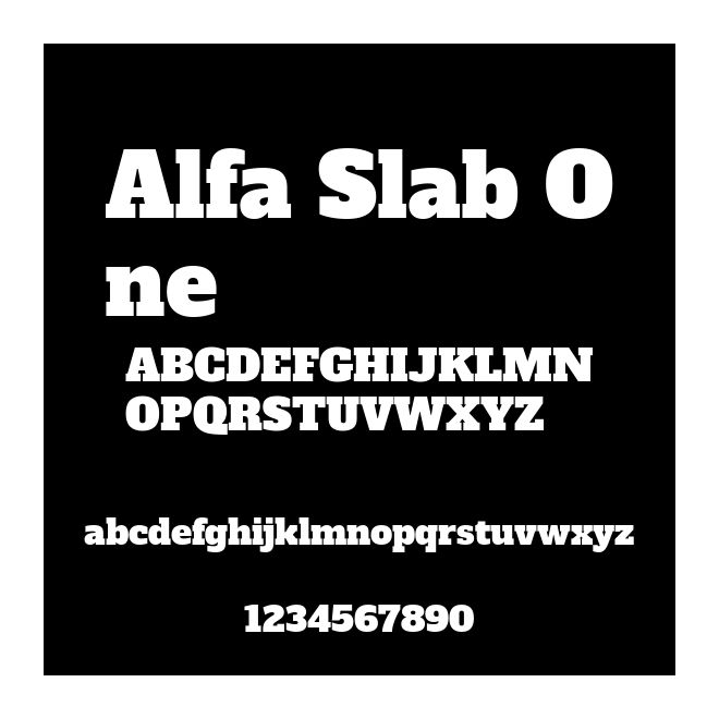 Alfa Slab One