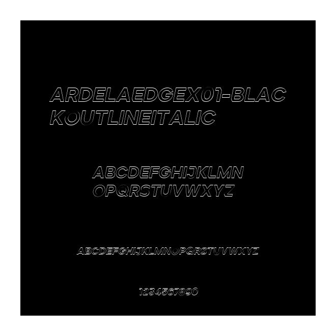 ArdelaEdgeX01-BlackOutlineItalic