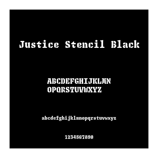 Justice Stencil Black
