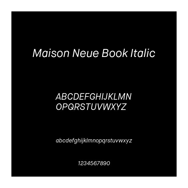 Maison Neue Book Italic