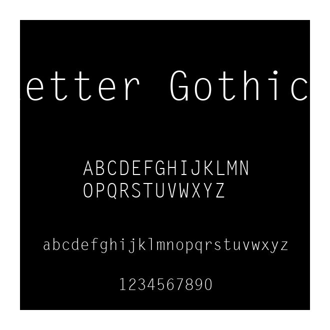 Letter GothicPS