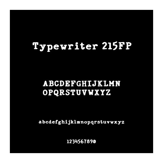 Typewriter 215FP