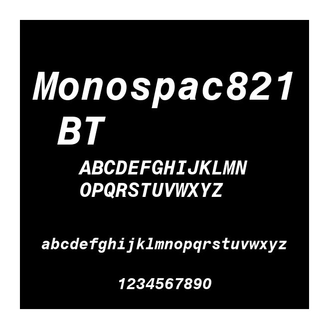 Monospac821 BT