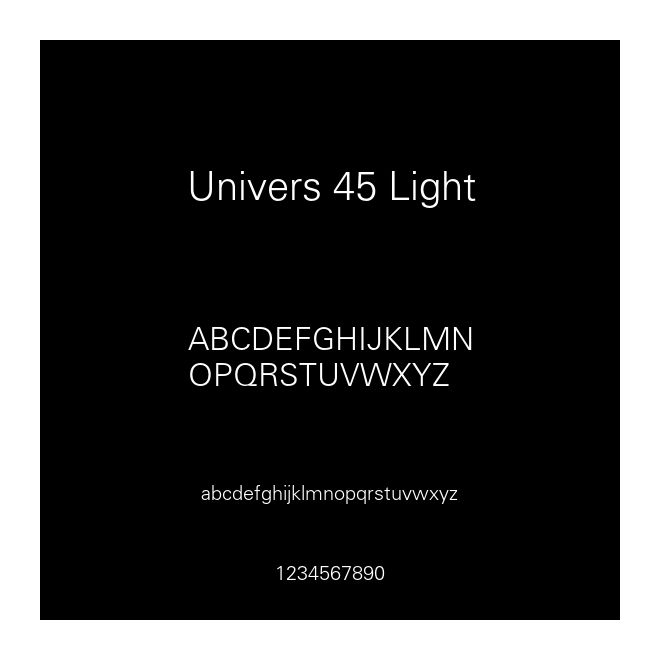 Univers 45 Light
