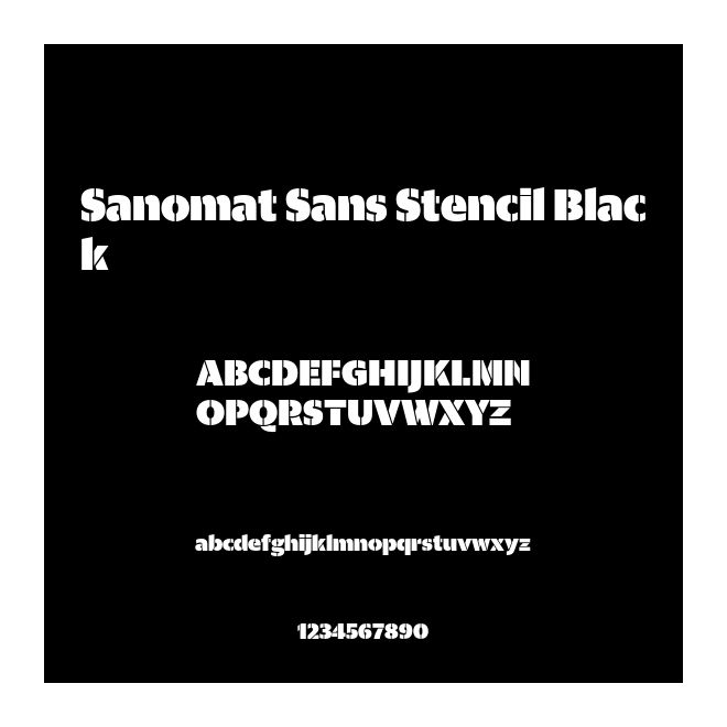 Sanomat Sans Stencil Black