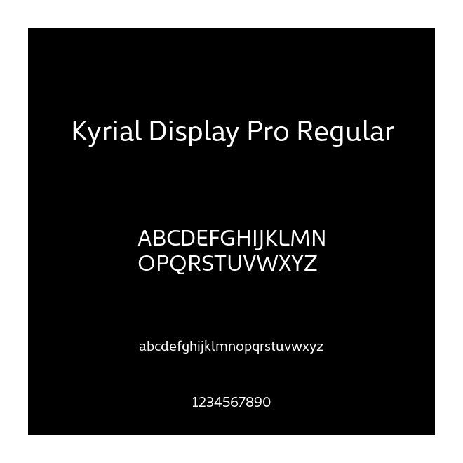 Kyrial Display Pro Regular