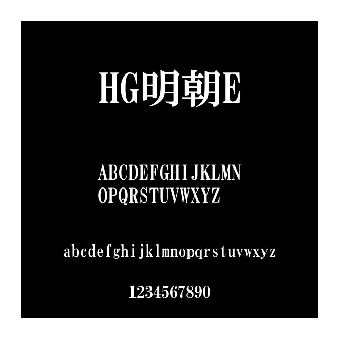 HG明朝E