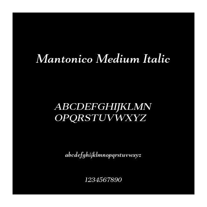 Mantonico Medium Italic