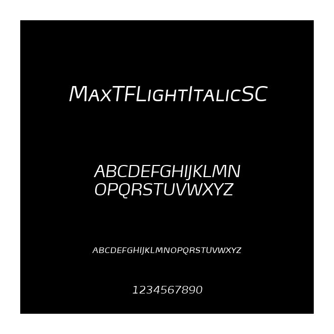MaxTFLightItalicSC