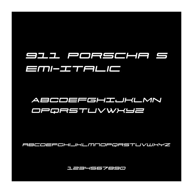 911 Porscha Semi-Italic