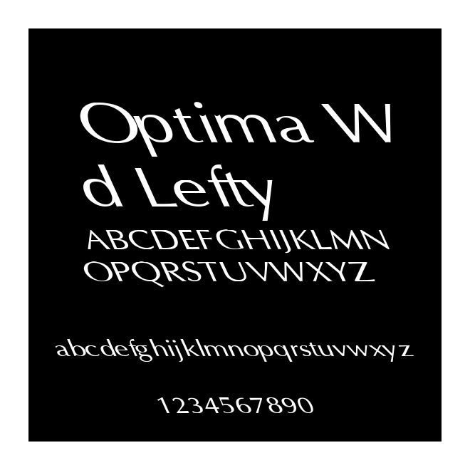 Optima Wd Lefty