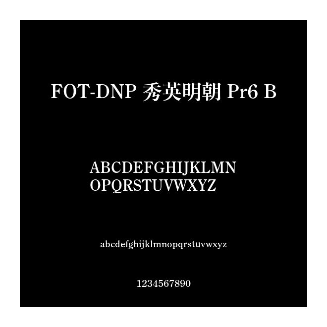 FOT-DNP 秀英明朝 Pr6 B
