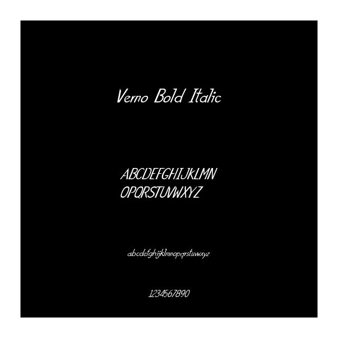Verno Bold Italic