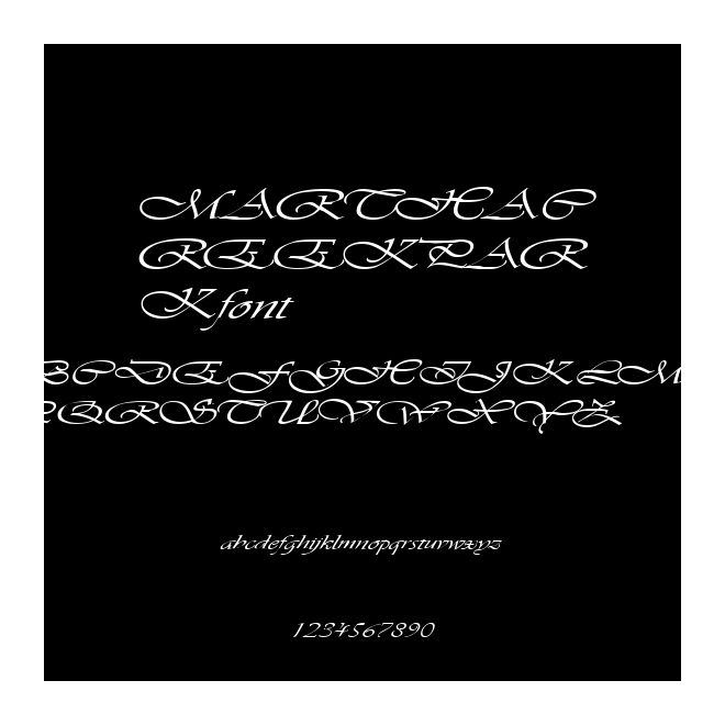MARTHACREEKPARKfont