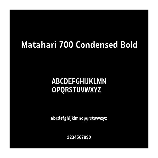 Matahari 700 Condensed Bold