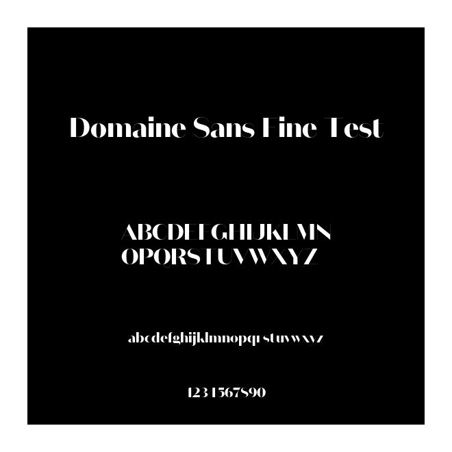 Domaine Sans Fine Test