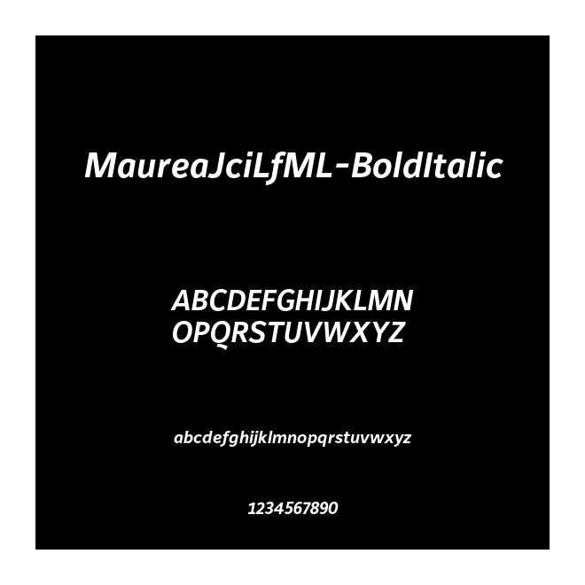MaureaJciLfML-BoldItalic