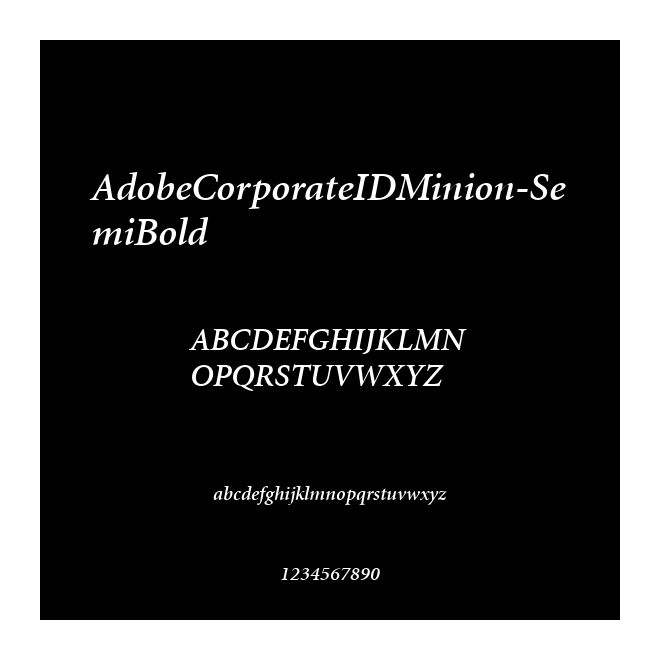 AdobeCorporateIDMinion-SemiBold