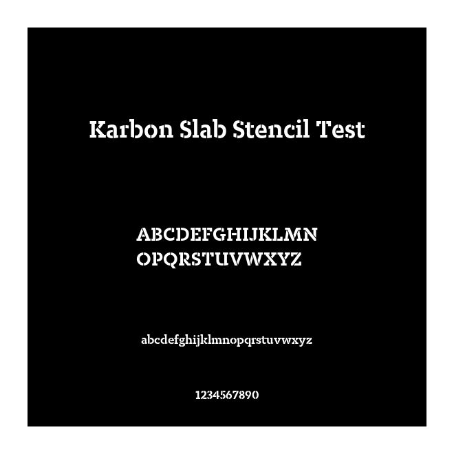 Karbon Slab Stencil Test