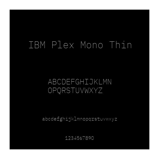 IBM Plex Mono Thin