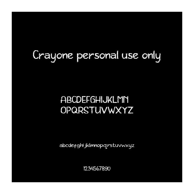 Crayone personal use only