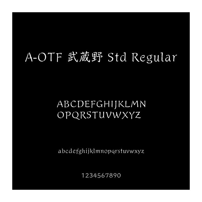 A-OTF 武蔵野 Std Regular