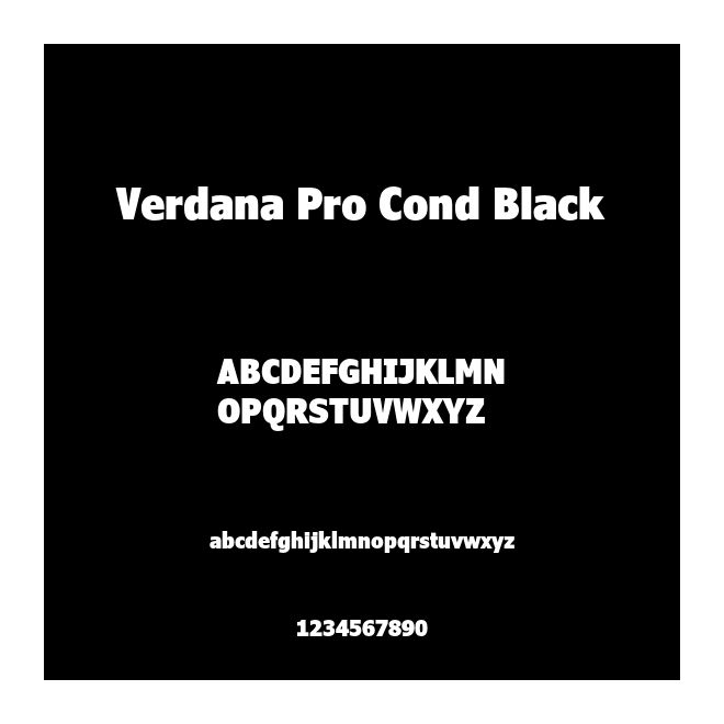 Verdana Pro Cond Black