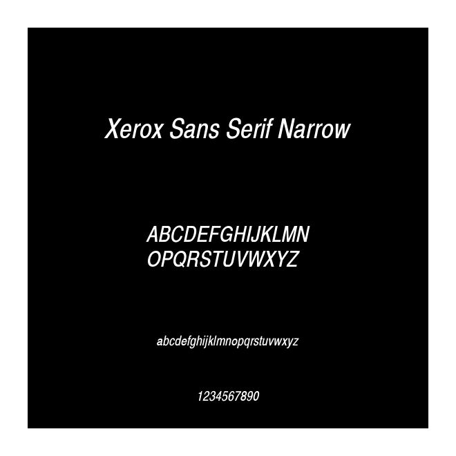 Xerox Sans Serif Narrow
