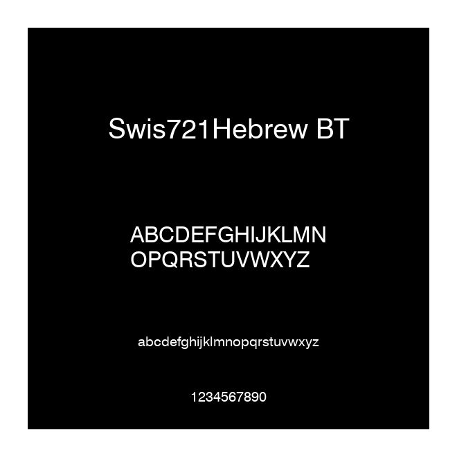 Swis721Hebrew BT
