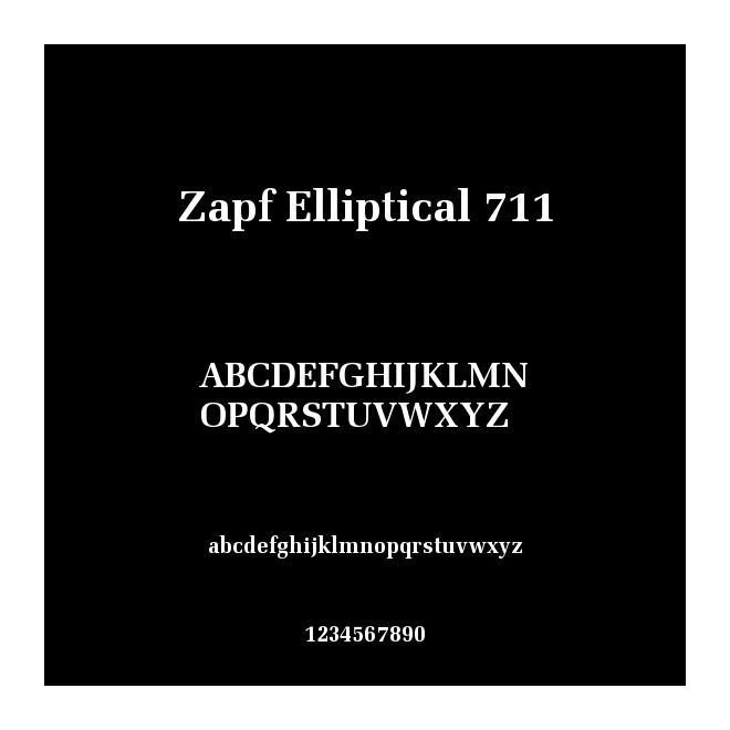 Zapf Elliptical 711