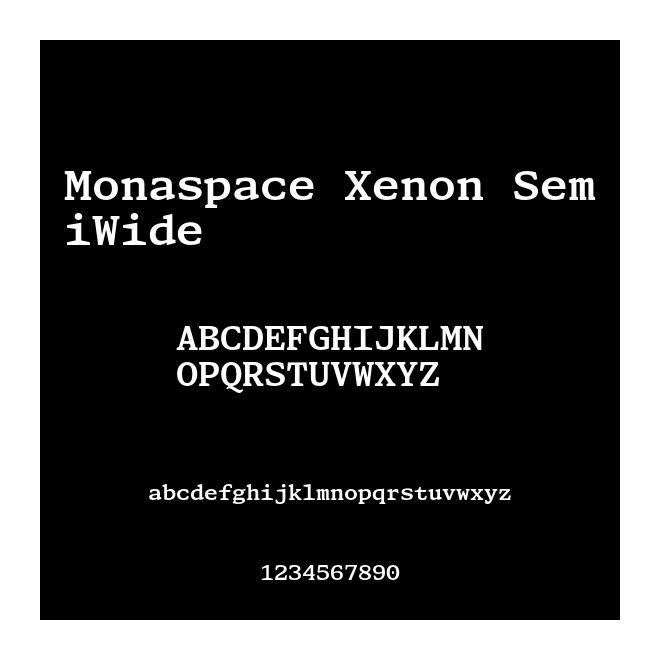 Monaspace Xenon SemiWide