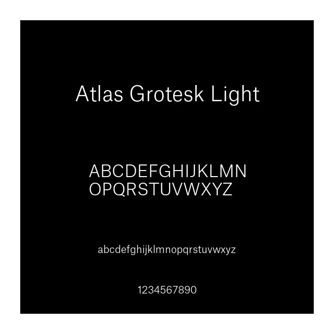 Atlas Grotesk Light