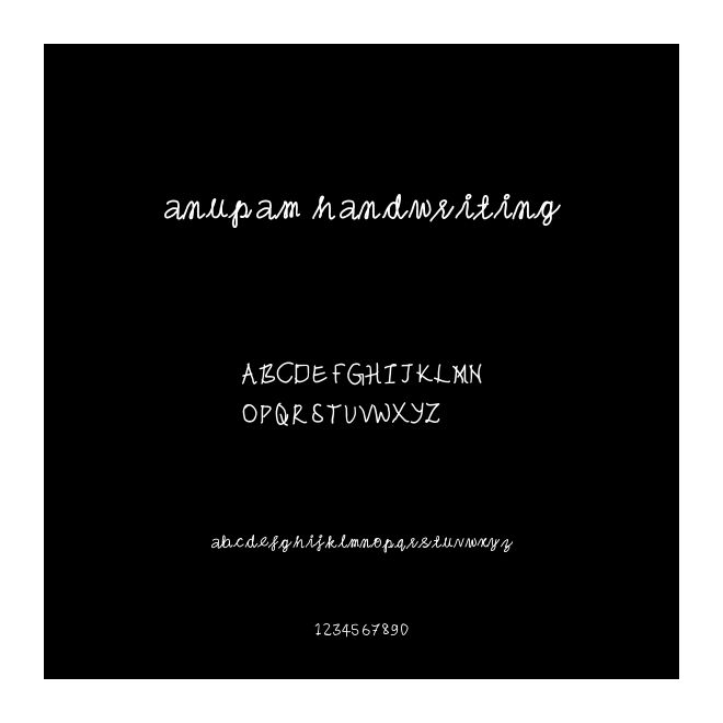 anupam handwriting