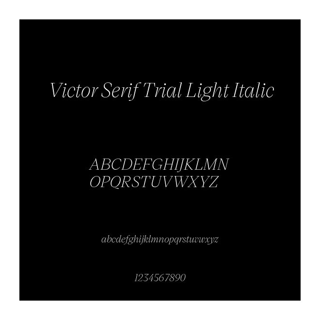 Victor Serif Trial Light Italic