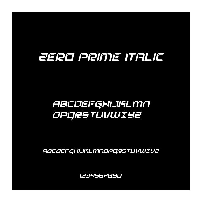 Zero Prime Italic