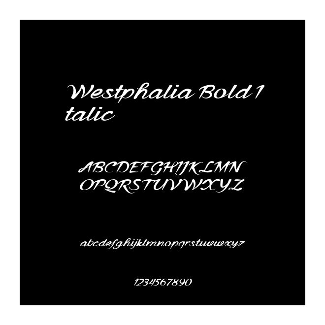 Westphalia Bold Italic