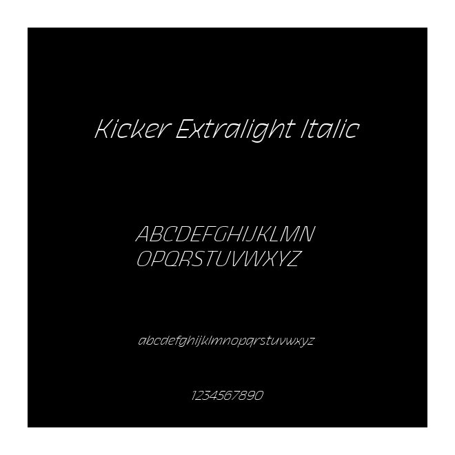 Kicker Extralight Italic