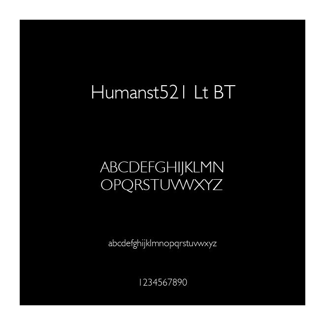 Humanst521 Lt BT
