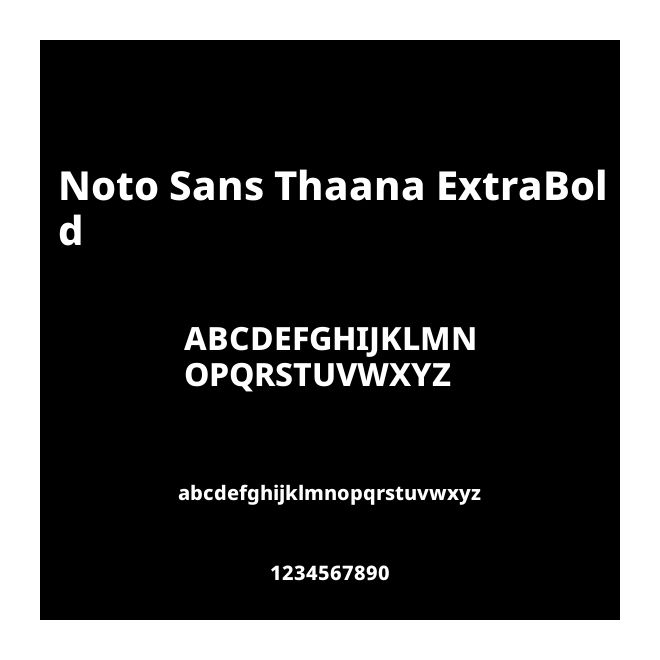 Noto Sans Thaana ExtraBold