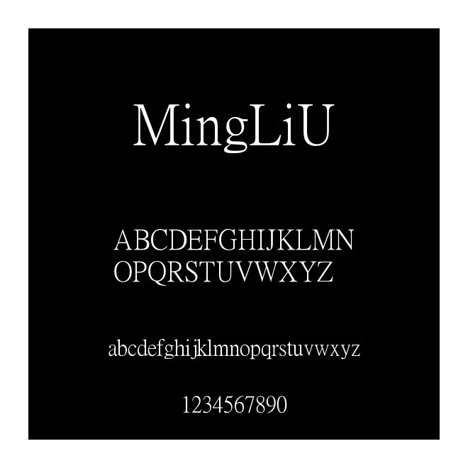 MingLiU