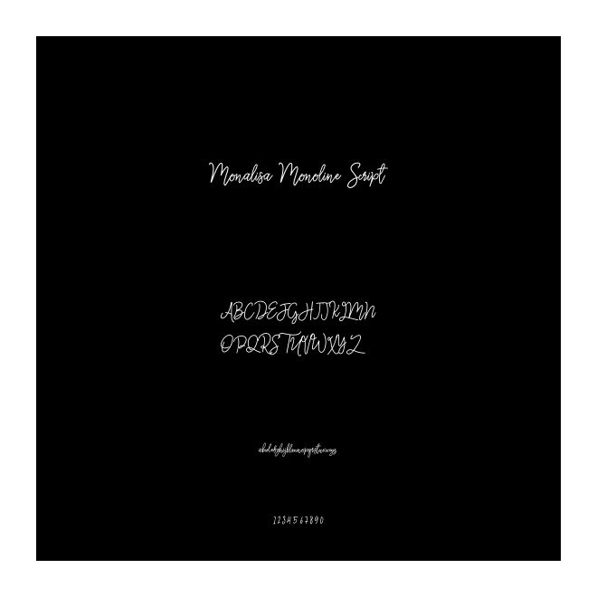 Monalisa Monoline Script